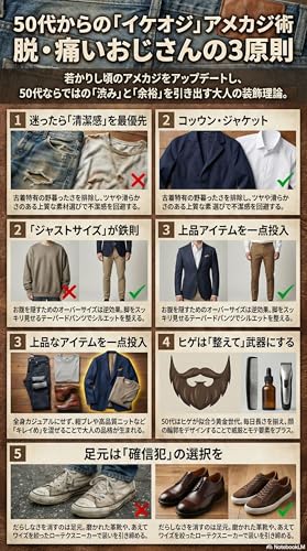 大人の渋さを引き出す「イケオジ」スタイルの作り方 50代の男性がアメカジや古着を上品に着こなす: 50代の男性がアメカジや古着を上品に着こなすための実践的なガイドです。 (よかとブックス)