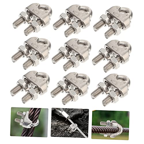 HEALLILY 12Pçs Braçadeira De Corda De Fio Clipe De Corda De Fio Clipes De Cabo Banners Suspensos Pre