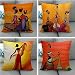 JgZATOA Aquarelle Femme Africaine Taie d'oreiller Housse De Coussin Maison Chambre Canapé Housse De Coussin Décor De Voiture 45 X 45 Cm Lot De 4