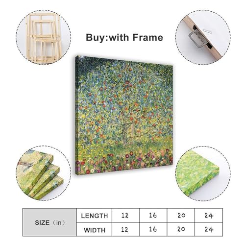Toile Gustav Klimt impression giclée paysage floral de prestige