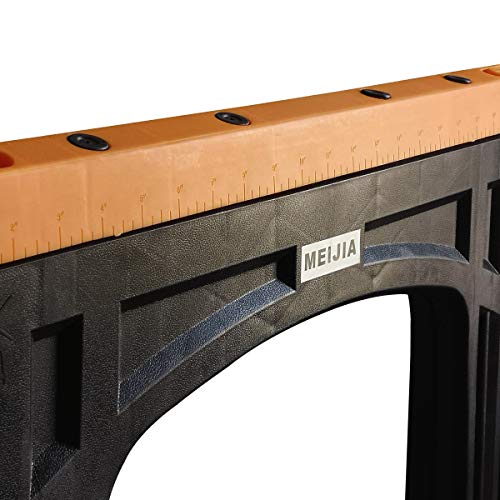 MEIJIA 2-Pack Portable Folding Sawhorses With Folding Legs Lightweight Trestle Work Bench,Support Large Weight Capacity