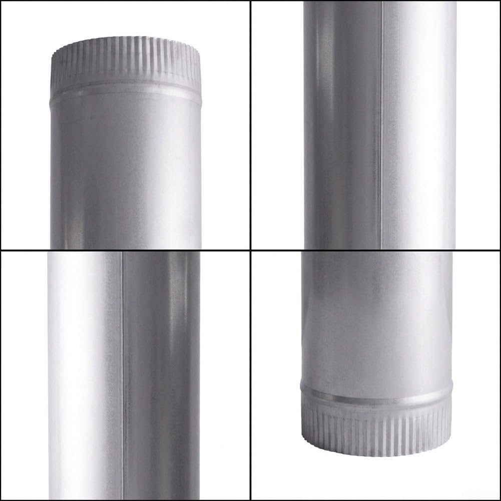 Tubo per camino Acciaio 50cm per calore per Stufa a Pellet Legna - Ventilazione Ottimizzata Diametro 15cm(20)