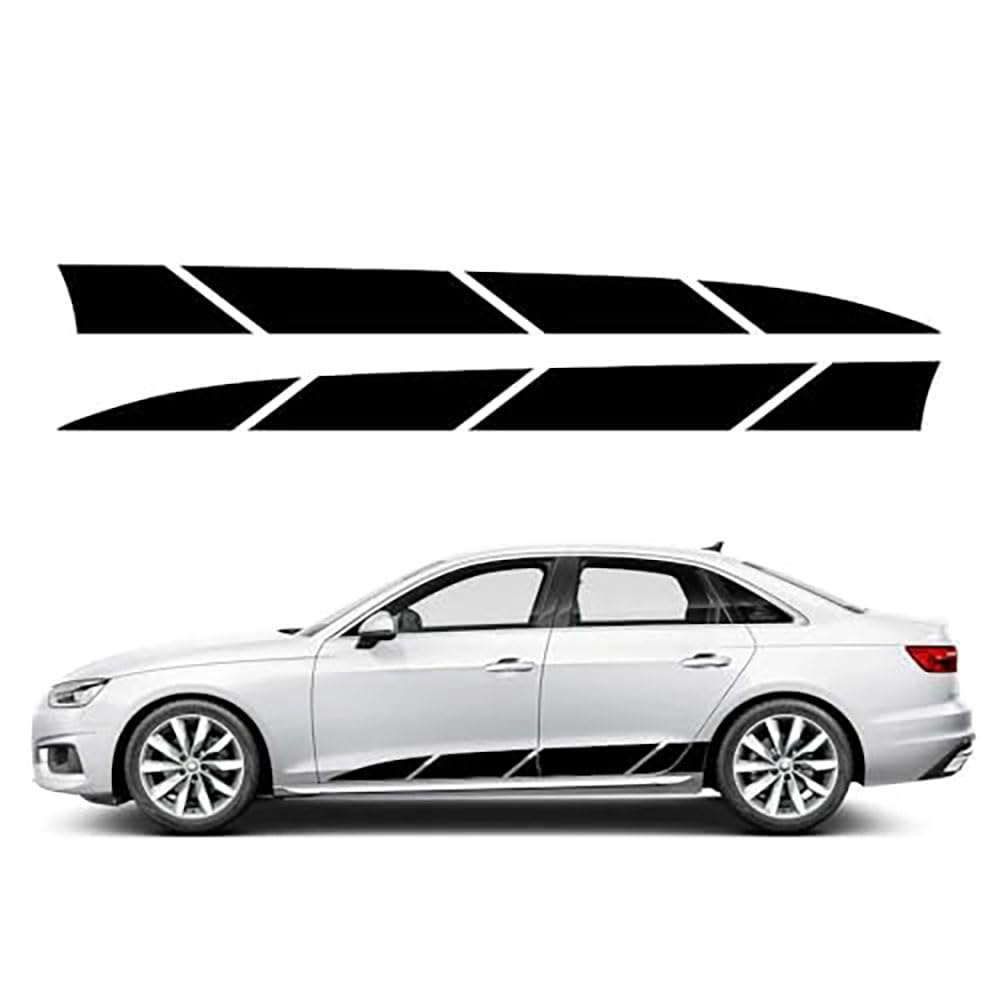 Uncle Liao White Car Side Skirt For Audi A4 B8 B9 B7 8W 8K 8E Avant Quattro Allroad Auto Car Door Sticker Side Step Skirt.,