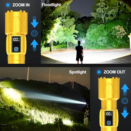 Image of Tactical Flashlight Super Bright High Lumens Rechargeable LED Flash Light