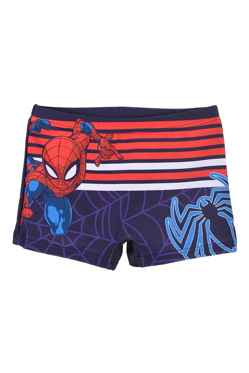 Marvel Spiderman Bañador para Niño, Diseño Spider-Man Shorts de Baño Boxer, Bañador de Natación Infantil, Tallas 3 a 8 Años (FR/ES, Edad, 8 años, Regular, Azul)