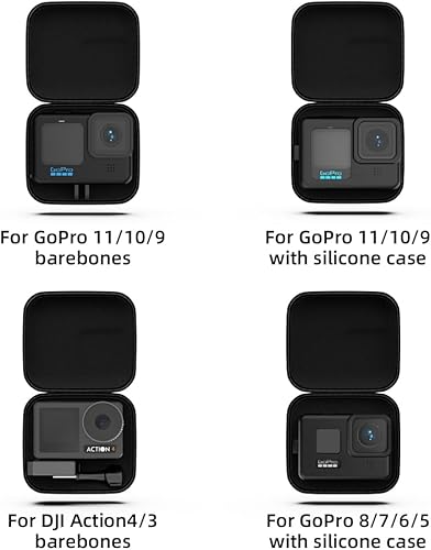Miniatura 5 de SUREWO - Funda de transporte rígida para GoPro Hero 11, funda de transporte portátil de viaje para GoPro Hero 10987654, DJI Osmo Action 2, AKASO,