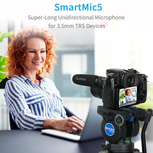 Image of Saramonic SmartMic5 Unidirectional Micro-Shotgun Microphone w / 3.5mm TRS Output for Cameras, Recorders & More