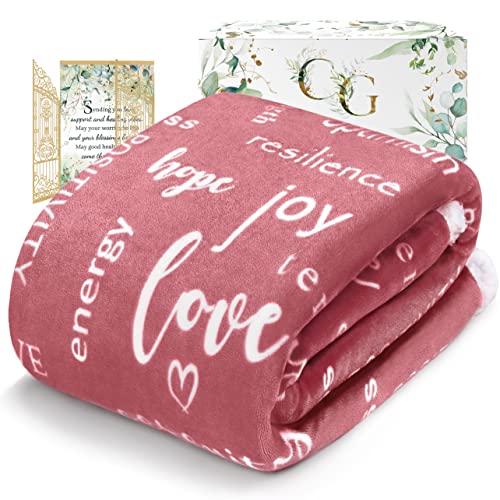 Get Well Soon - Coperta per e regalo ispiratore per donne simpatia abbraccio guarigione per il cancro al seno per pazienti pacchetto per la cura della uomo donna