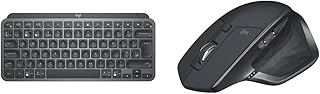 Logitech MX Keys Mini Minimalist Wireless Illuminated Keyboard, Compact, Bluetooth, Backlit, USB-C - Graphite & MX Master 2S wireless mouse, version 2020 - grey