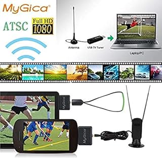 MyGica Type-C USB TV Tuner Card, Watching ATSC Digital TV Anywhere, Freeview HD TV Receiver, Recast Wireless HDTV Stick Tuner Adapter, USB TV Antenna for Android Phone Tablet PC Pad, No Internet Need