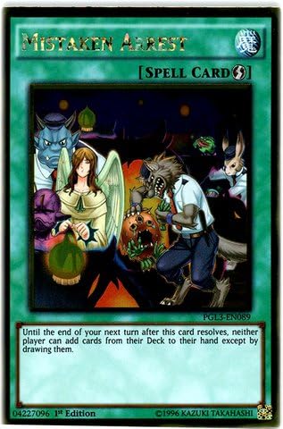 YU-GI-OH! - Detención errónea (PGL3-EN089) - Oro Premium: Oro Infinito - 1ª Edición - Oro Raro