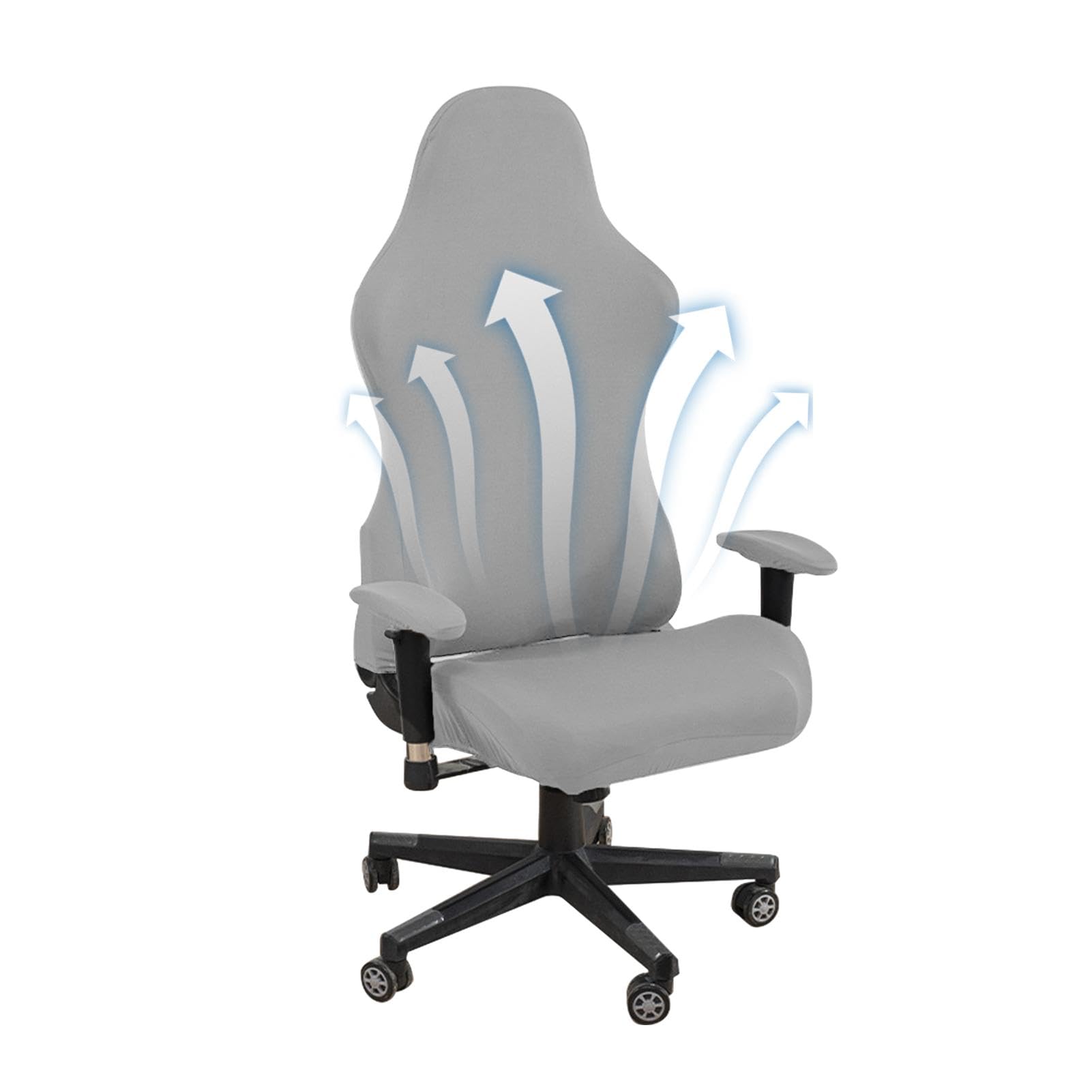 Funda para asiento de silla de oficina, Fundas para sillas de computadora estirables,Juego de 4 fundas para asiento de silla de ordenador - Protector lavable para silla Gamer, para sala de estudio, sa
