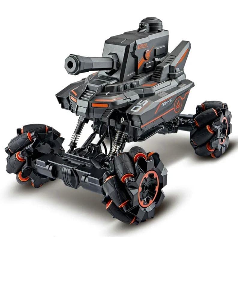 Hemtik RC Tank Shooting Water Bullets Remote Control Car Toys Monster Truck with LED Light Realistic Sounds 4WD Kids RC Tank Car