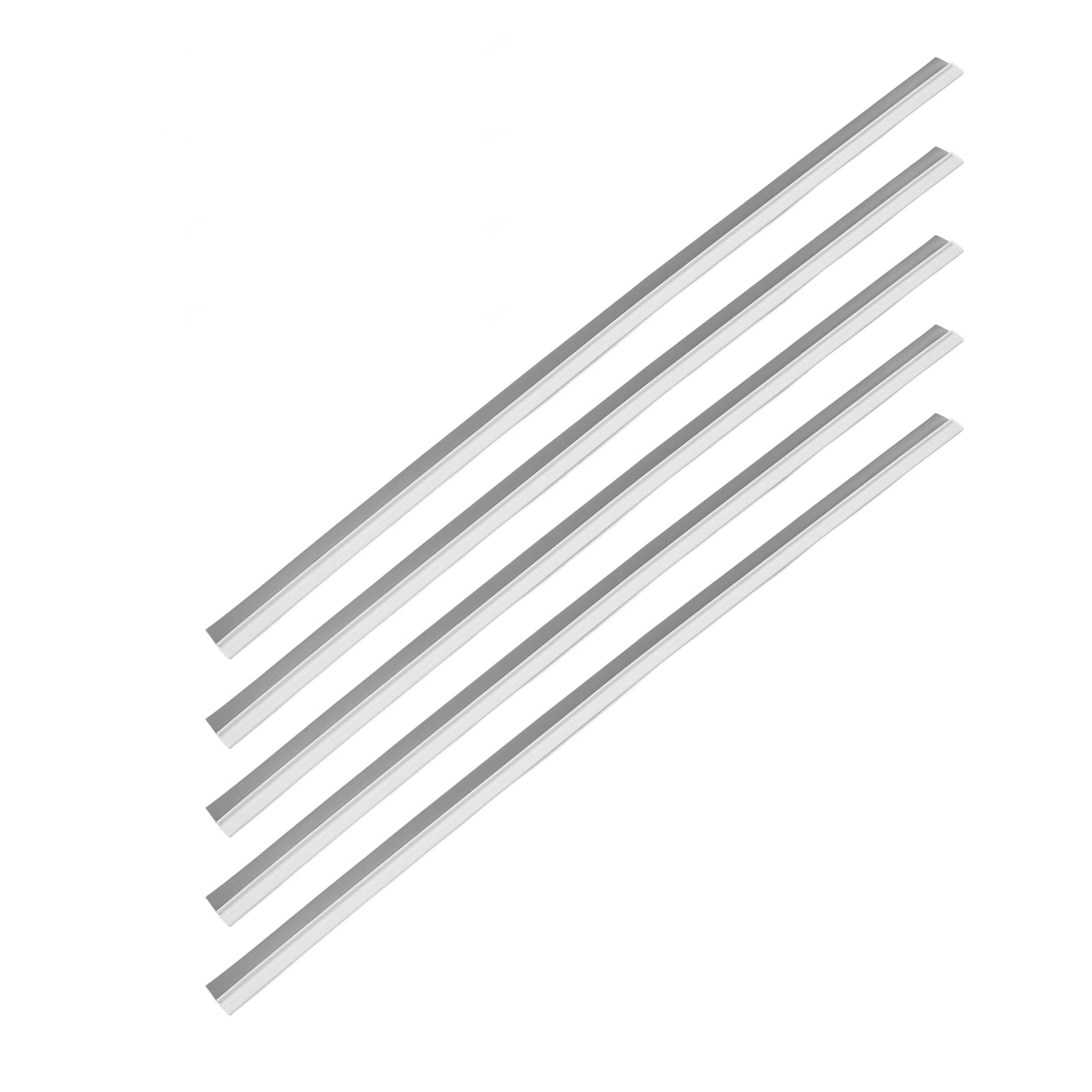 Nastro insonorizzante per porte Impermeabile insonorizzato sotto la striscia di tenuta sotto la porta Guarnizione della porta inferiore per la casa Hotel Materiale PVC 5 metri 5 (Grigio Bianco)