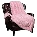 Chanasya Super Soft Shaggy Longfur Throw Blanket | Snuggly Fuzzy Faux Fur Lightweight Warm Elegant Cozy Plush Sherpa Fleece Microfiber Blanket | for Couch Bed Chair Photo Props - 50"x 65" - Pink
