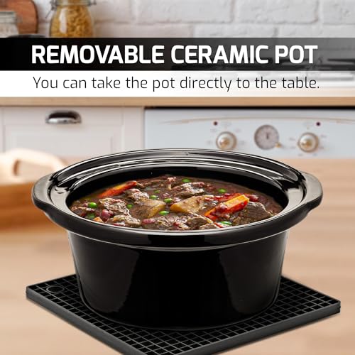 Image of OVENTE 4-Quart Electric Slow Cooker with 3 Temperature Setting, Removable Ceramic Pot, Dishwasher Safe Glass Lid, Stainless Steel Body, Ideal for Entrees, Soups, Sauces, Stews & Dips, Copper SLO40ACO