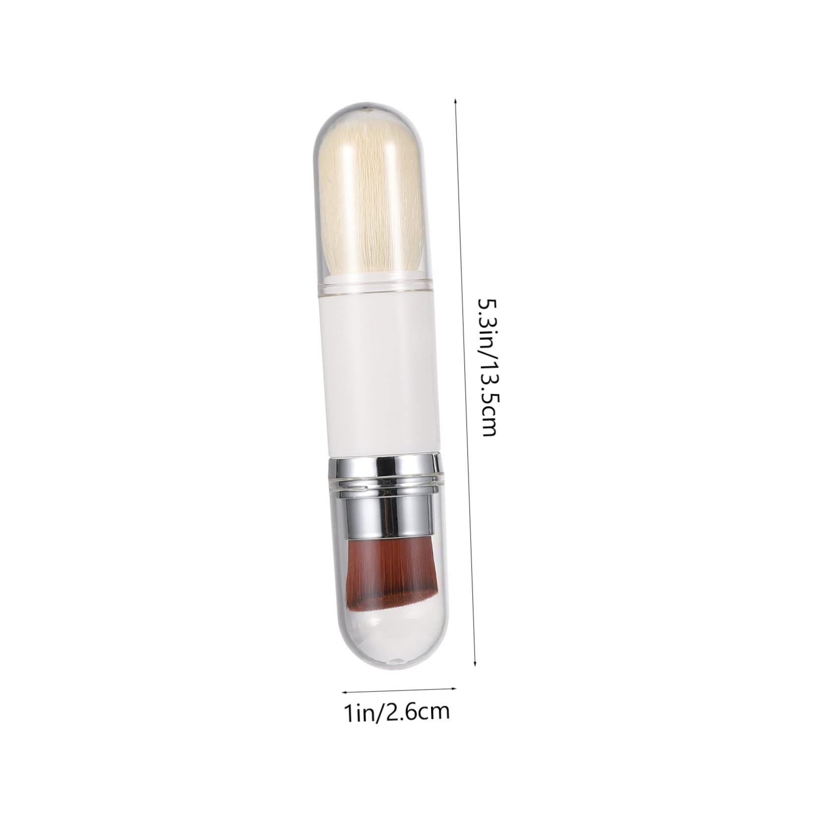 FRCOLOR 3pezzi Pennello Fondotinta Retrattile Doppia Testa Spazzola Per Blush e Cipria Strumento Makeup Per Applicazione Facile e Precisa