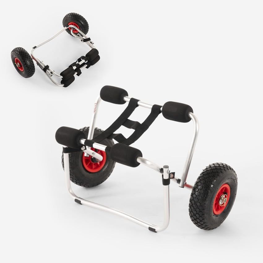 Produce Shop Carrello Trasporto Kayak Canoa Paddle SUP rimorchio Pieghevole Rider