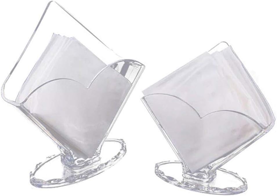tegongse Clear Acrylic Napkin Holder - Paper Serviette Dispenser - Decorative Tissue Rack for Home Bar Hotel