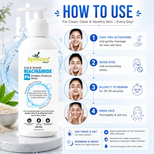 Ayumcure 5% Niacinamide Face Wash 200g - Image 6