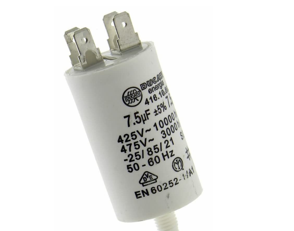 Utp White Knight Bosch Siemens Croslee Vtc 5911Nb-80 Vtc 591Bb-80 Tumble Dryer Capacitor 7.5Uf / 7.5Mfd Ducati Capacitor Genuine