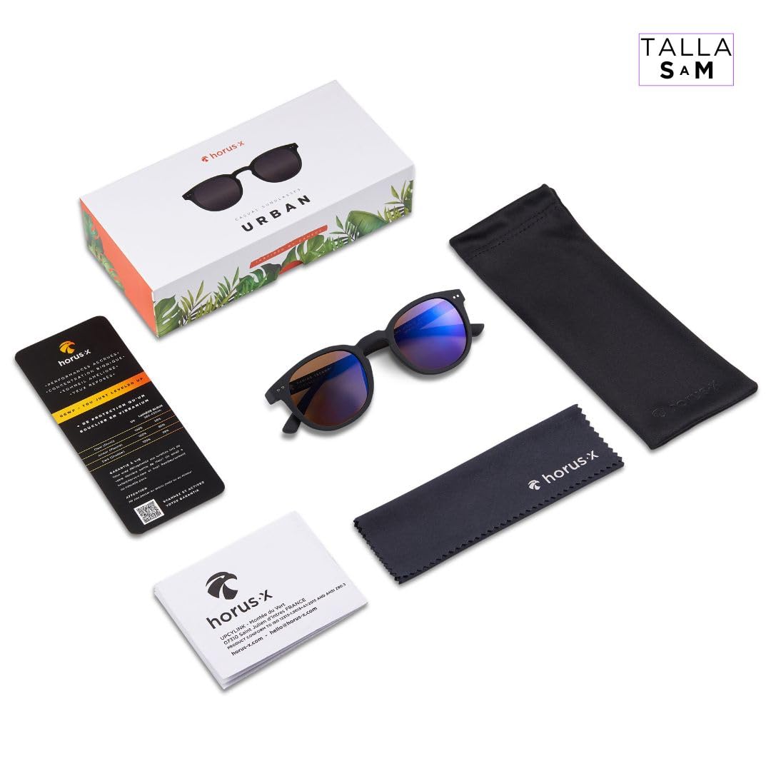 Horus X • Gafas Luz Azul Hombre Mujer | Gafas Filtro Luz Azul | Para Pantalla Anti Fatiga & Migraña Ocular | Gafas de sol