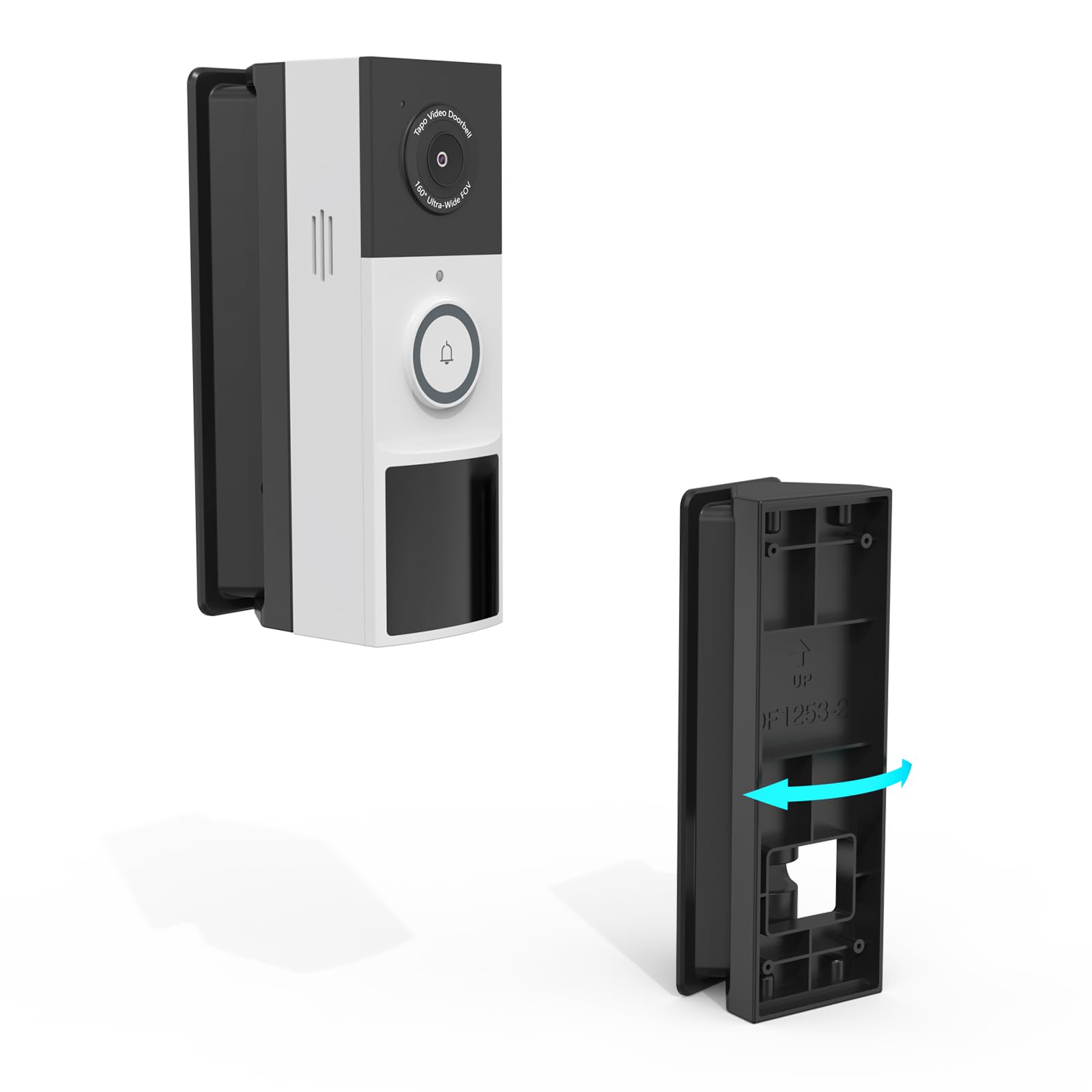 HOLACA Mounting Bracket Compatible with Tapo D205 Doorbell Camera, 0-45° Left/Right Angle Adjustment (Doorbell NOT Included), Black