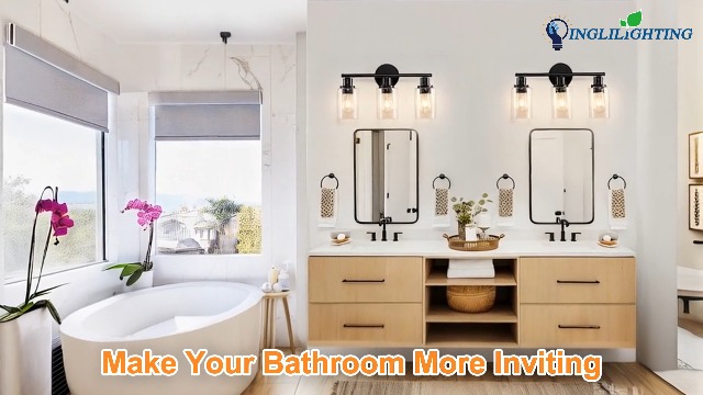 Image of DLLT Wall Sconces Set of Two: Modern Bathroom Vanity Light Fixtures - Matte Black Vanity Lights with Milky White Glass Shade - Farmhouse Wall Lamp for Bedroom Living Room Mirror Hallway Kitchen
