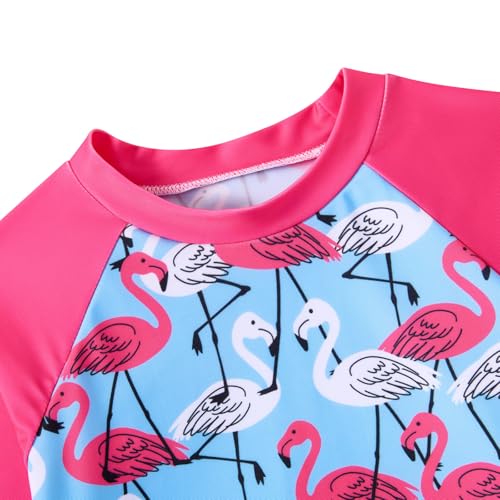 Image of BFUSTYLE Girls Swimsuit 3 Pieces Rash Guard Kids Long Sleeves Bathing Suit 3-8 Years Sun Proction Swimwear Tankini