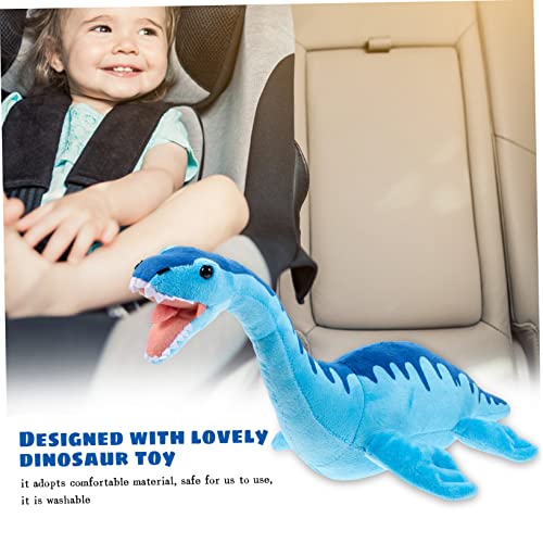 Toyvian Nessie Plush Toy - Soft Plesiosaurus Stuffed Animal for Kids Room Decoration and Sleep Companion, Blue, 40X25X22CM - Image 4