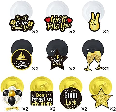 30 Pieces Farewell Party Decorations, Glitter We Will Miss You Sign Going Away Party Foil Ceiling Decor for Retirement Party Bye Office Work Party (Gold) 5 51dc+i6FJeS. AC