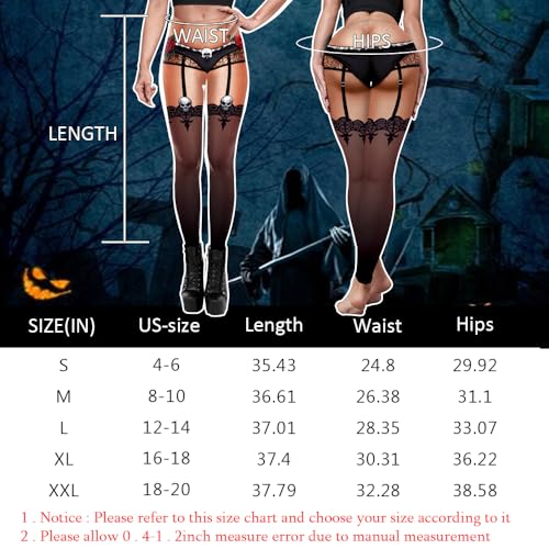 Eciodci B230 Women'S Halloween Leggings 3D Skull Sexy Cosplay Printed Stretchy High Waisted Pants Black Brown thumb #5