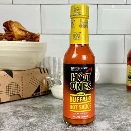 Image of Hot Ones Buffalo Sauce, Mild Hot Sauce With Flavors of Cayenne Pepper Mash, Molasses & Smoked Paprika, Made With All Natural Ingredients, 5 fl oz Bottle (1-Pack)