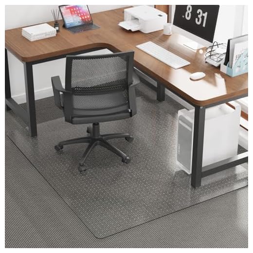 50”x 60”Carpet Floor Mat for Office Chair, Clear Desk Chair Floor Mat for Carpet for Medium/Low Pile, HeavyDuty Chair Mats for Carpeted Floors, Studded Desk Mat for Carpets for Homes and Offices