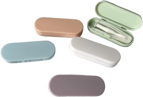 Juego de 5 fundas portátiles para lentes de contacto, removedor de lentes de contacto y herramienta de inserción (insertadorremovedor+pinzas con