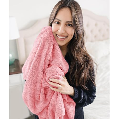 Image of ROLSHOL 2 Packs Large Microfiber Hair Towels for Women, Super Absorbent & Quick Dry Hair Towel Wrap for Curly Long & Short Hair- Anti-Frizz Hair Turbans for Wet Hair（Coral Pink & Pink） - 27.5''*39.4''