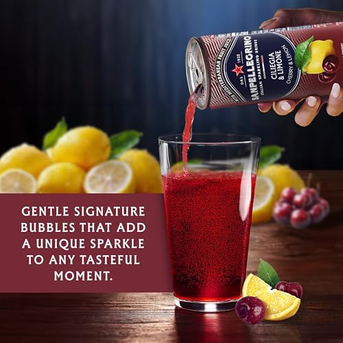 Image of Sanpellegrino Italian Sparkling Drink Ciliegia and Limone, Sparkling Cherry and Lemon Beverage, 24 Pack