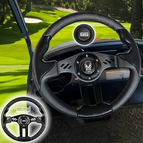 WUKO HUNT Golf Cart Steering Wheel (2025 Upgrade) Universal Fit for EZGO TXT/RXV