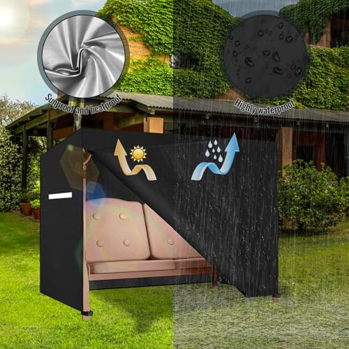 Outdoor Swing Cover 3 Triple Seater Hammock Cover Garden Patio Swing Covers by Viadom - Image 5