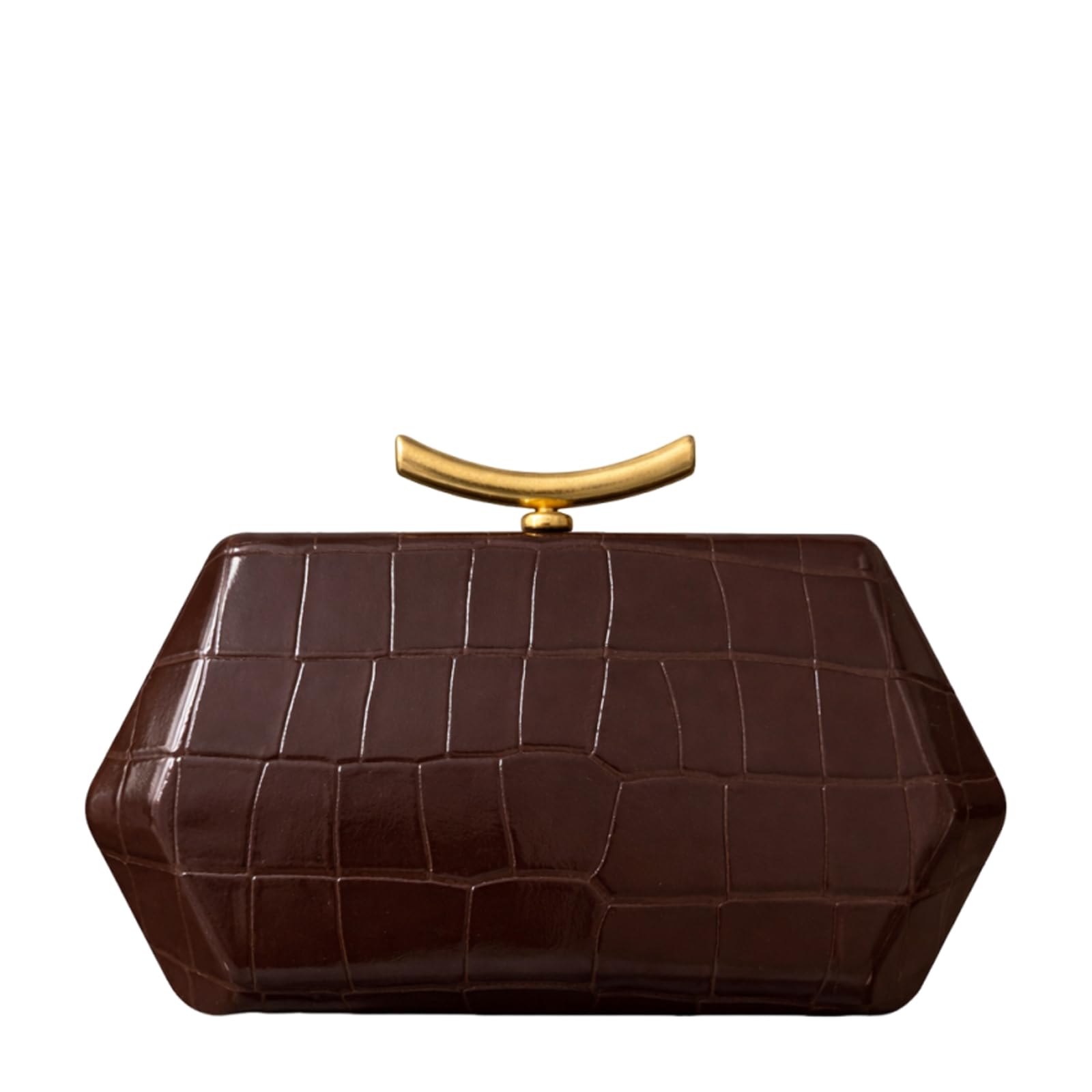 Bolsa de Noche con Textura de Cocodrilo para Mujer Cuero PU Clutch Bolso de Boda Bolso de Fiesta Elegante Bolso de Hombro Bandolera con Cadena Desmontable para Banquete Fiesta Cocteles