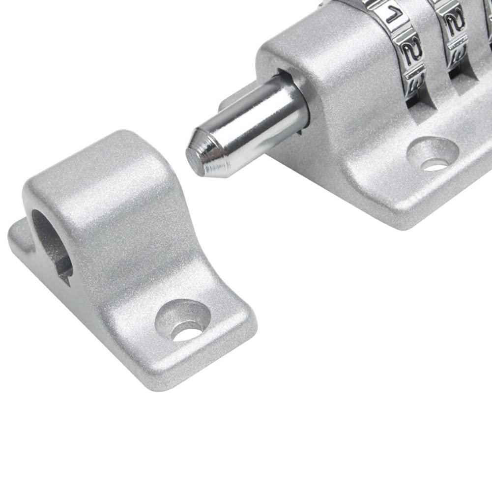 Slide Bolt Gate Latch With Digital Combination Lock - Zinc Alloy & Steel, 5.18x1.32 Inches, For Doors & Drawers