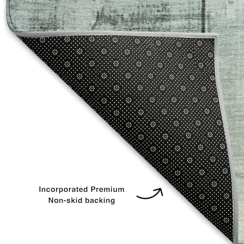 Addison Rugs Mayfield AMF1877 Seafoam 2'3" x 7'6" Indoor Premium Machine Washable Rug, Silky Soft, Easy Clean, Non Shedding, Bedroom, Living Room, Dining Room, Kitchen Runner Rug by Addison Rugs - Used condition - Image 4