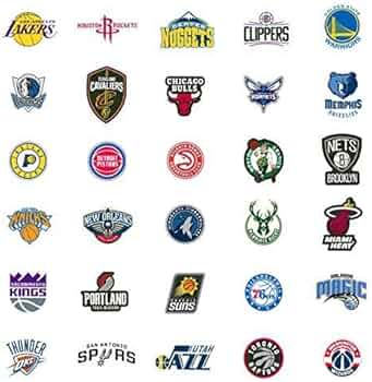 Amazon.co.jp: AAG 10枚セット NBAバスケットボールチーム ダイカット