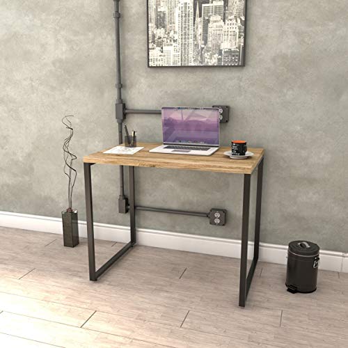 Mesa Escrivaninha Industrial 90cm Trevalla Kuadra ME90-E10 Carval...