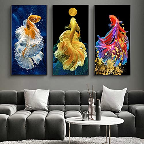Peinture poisson Koi sur toile canvas de qualité supérieure pour une ambiance zen