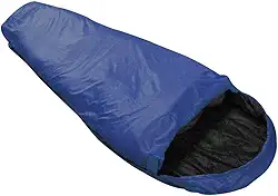 ntk, Saco de Dormir Tipo Sarcófago Micron, com Faixa de Temperatura entre 5°C à 8°C, com Capuz Curvo e Bolsa de Compactadora, Azul