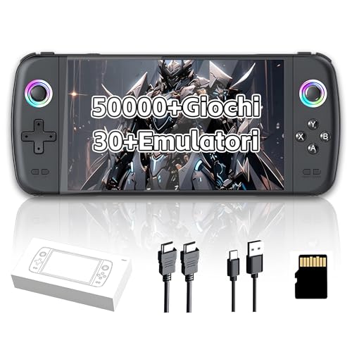 OLTRE 50.000 GIOCHI CLASSICI E SCHERMO IPS HD DA 7 POLLICI: questa console di gioco portatile dispone di oltre 30 emulatori, che consentono di divertirsi con oltre 50.000 tipi diversi di giochi. Questa console retrò è dotata anche di un display IPS da 7 pollici con una risoluzione di 1024×600, che garantisce immagini nitide nei giochi. Lo schermo IPS offre ampi angoli di visione e la combinazione di uno schermo ampio e giochi multipli offre un'esperienza eccezionale
