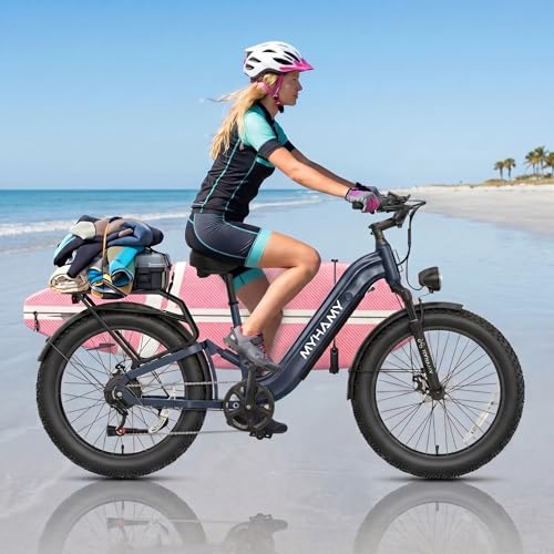 MEELOD 24" Fat Tire Electric Bike for Adults, 48V 18Ah