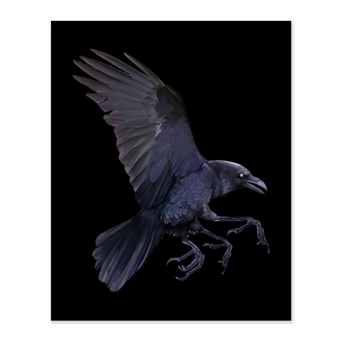 油絵　烏　カラス　鳥 Amazon.co.jp: 油絵画 アートポスター 八咫烏 カラス 鳥 インテリア