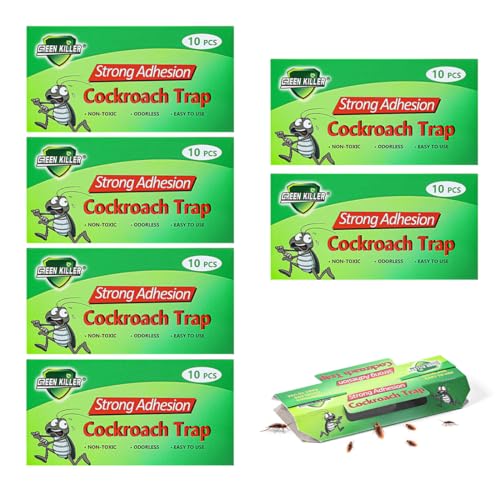 WUSJCOF Trampas adhesivas para pececillos de plata y cucarachas, 6 unidades, efectivas contra infestaciones, sin veneno ni biocidas, seguras para niños y mascotas, ecológicas